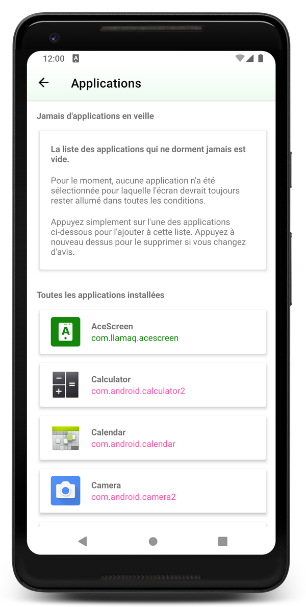 AceScreen: Gérer les applications qui ne dorment jamais